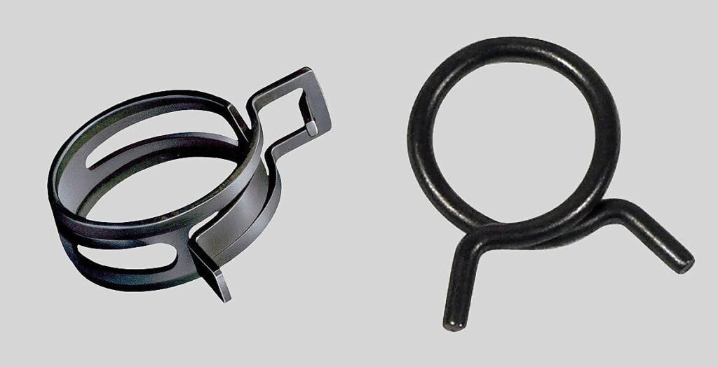 diiferent types of spring clamps