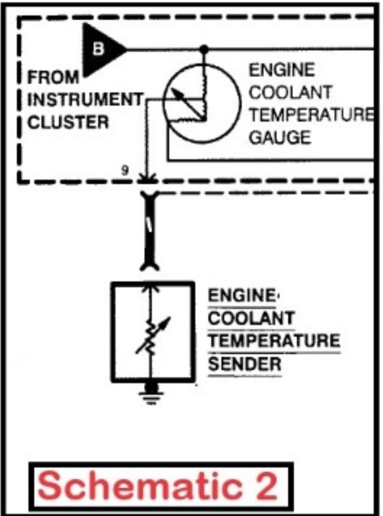 schematic of a gauge sender dash unit direct