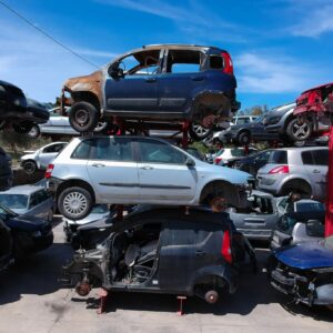 junked cars piled up