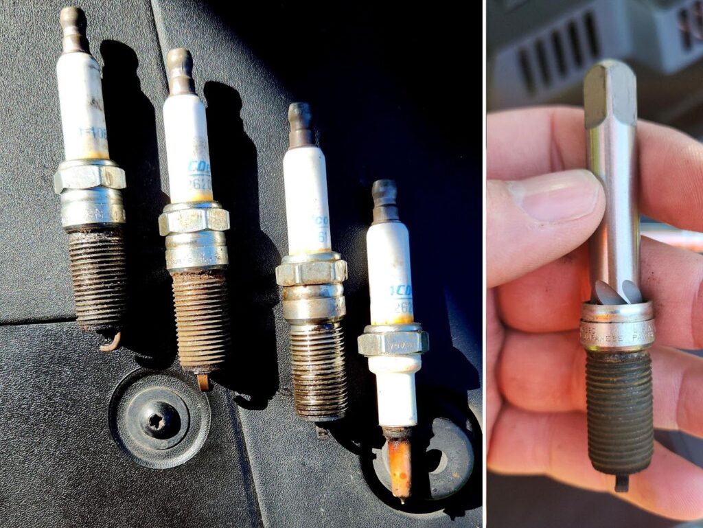 seized spark plugs that have never been removed on high mileage engines