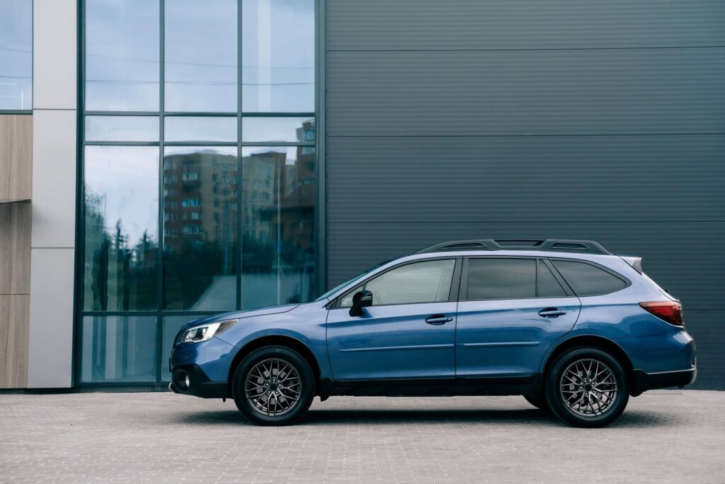 image of a blue car