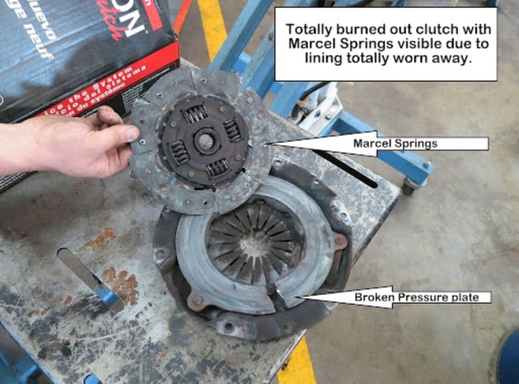 sample image of a burned out car clutch