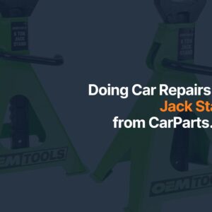 doing car repairs with jack stand from carparts