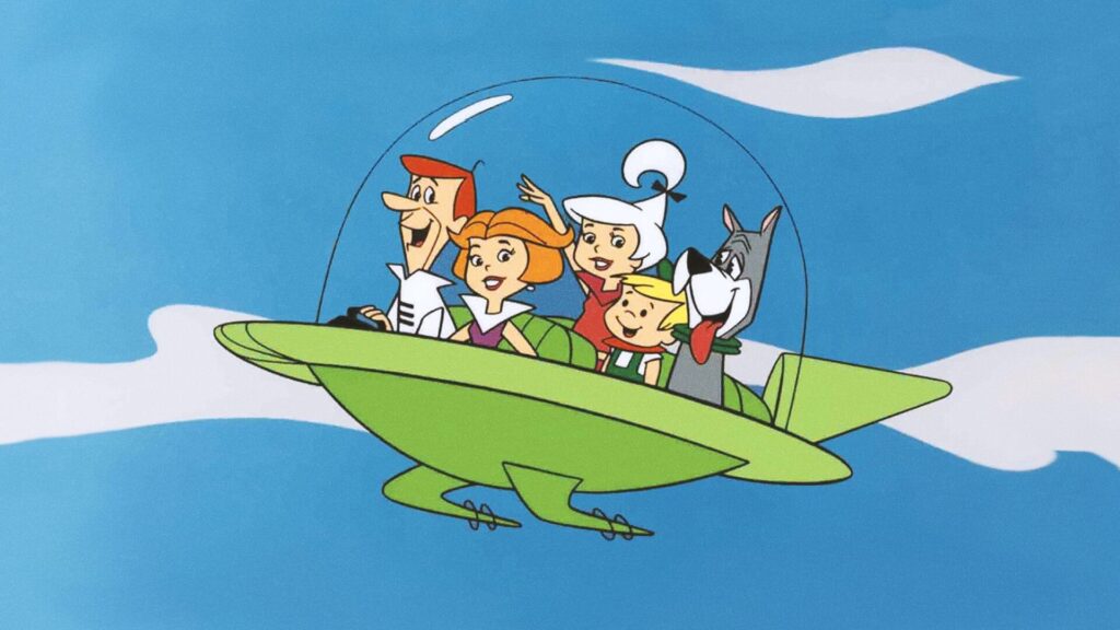 jetsons green flying car image