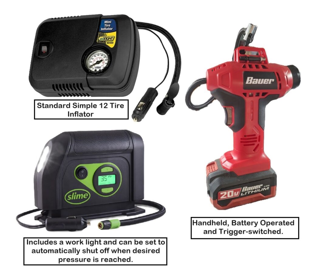 photo of handheld tire inflators