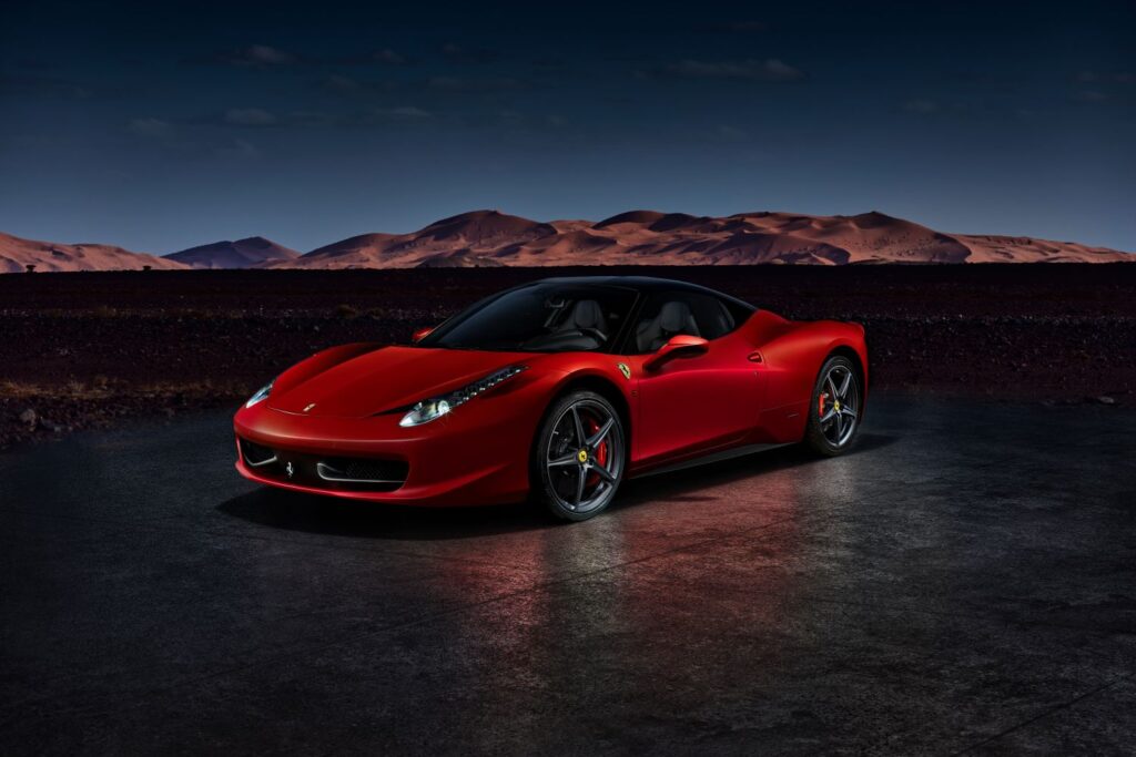 image of a red ferrari