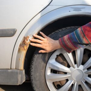 rust on car fender guard