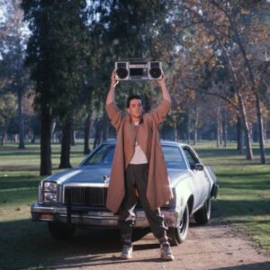 john cusack with holding a giant boombox from say anything