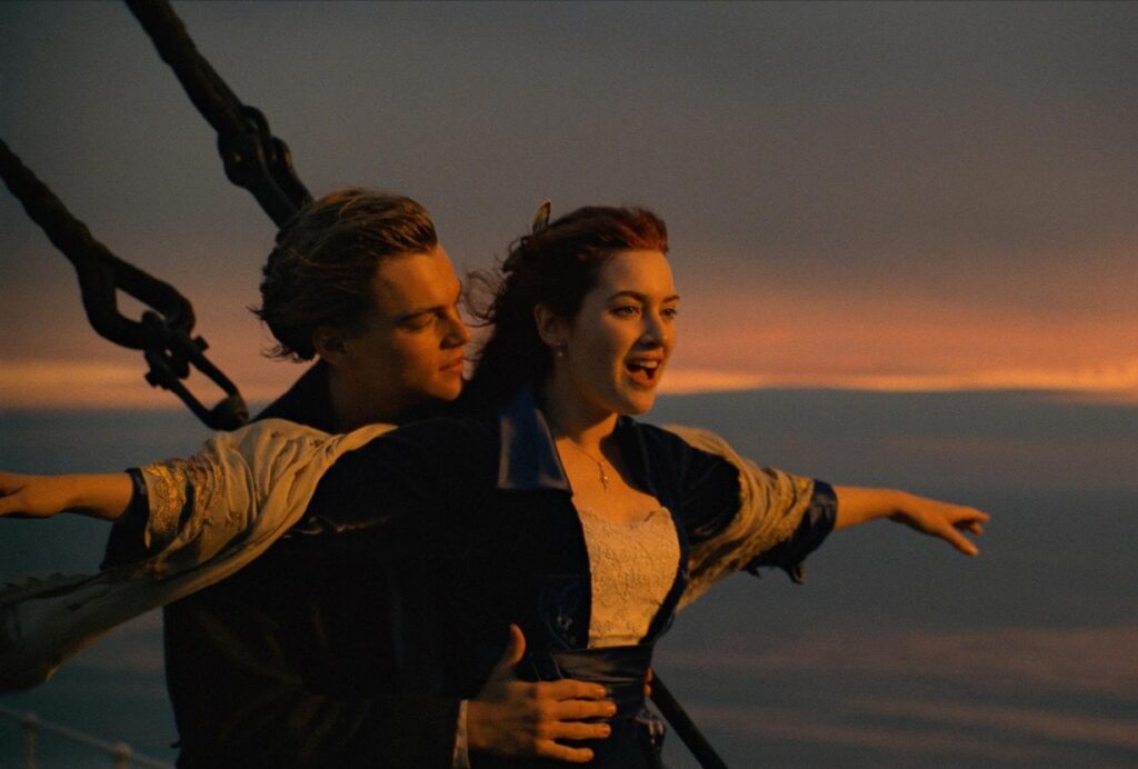 titanic railing scene