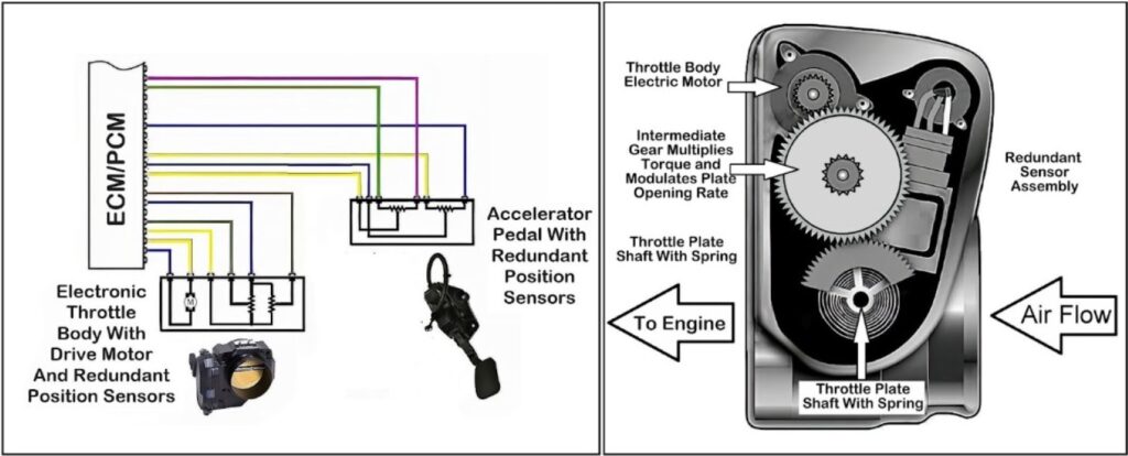 diagram of an electronic throttle control