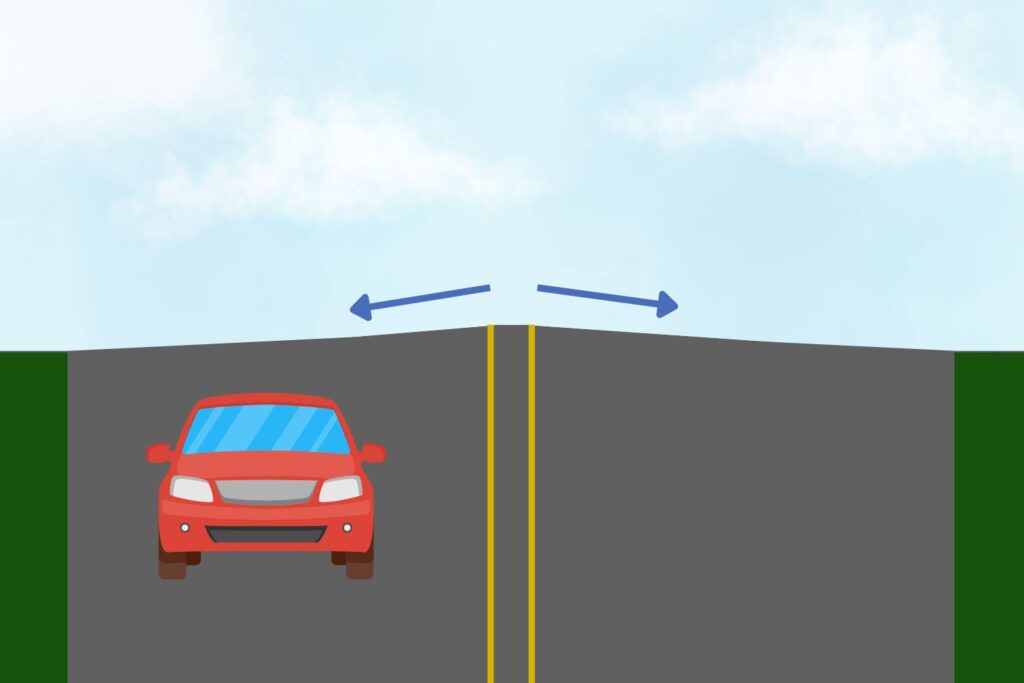 road crown diagram