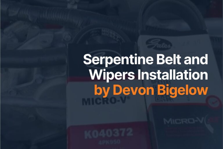 serpentine belt wipers install devon bigelow thumbnail