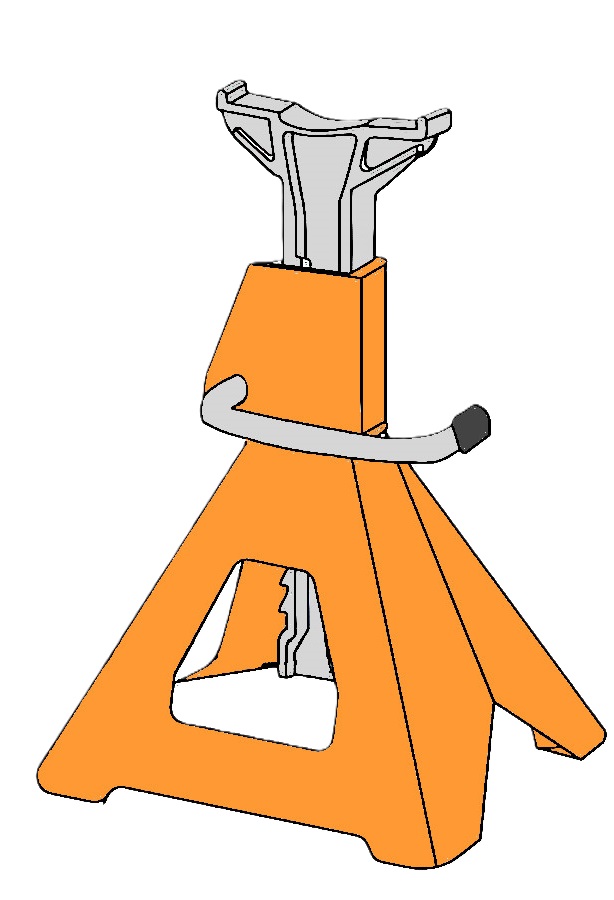 illustration of a typical jack stand