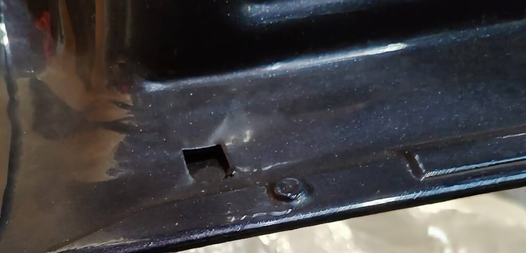 some water that enters the car door during heavy rains and car washes