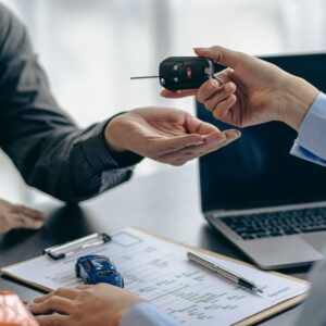 car agent and customer transaction