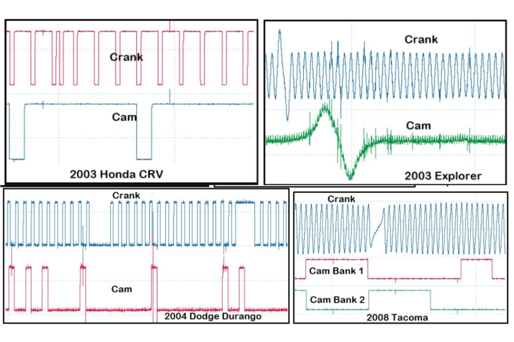 waveforms of honda ford dodge toyota cmp ckp