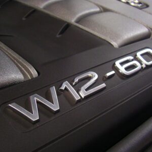 close up shot of a w12-60 engine