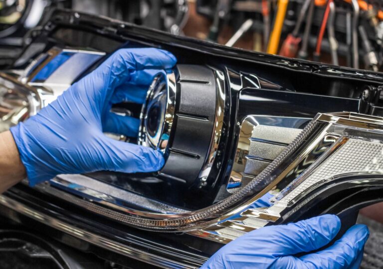 replacing a car headlight