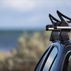 car roof rack with kayak holder