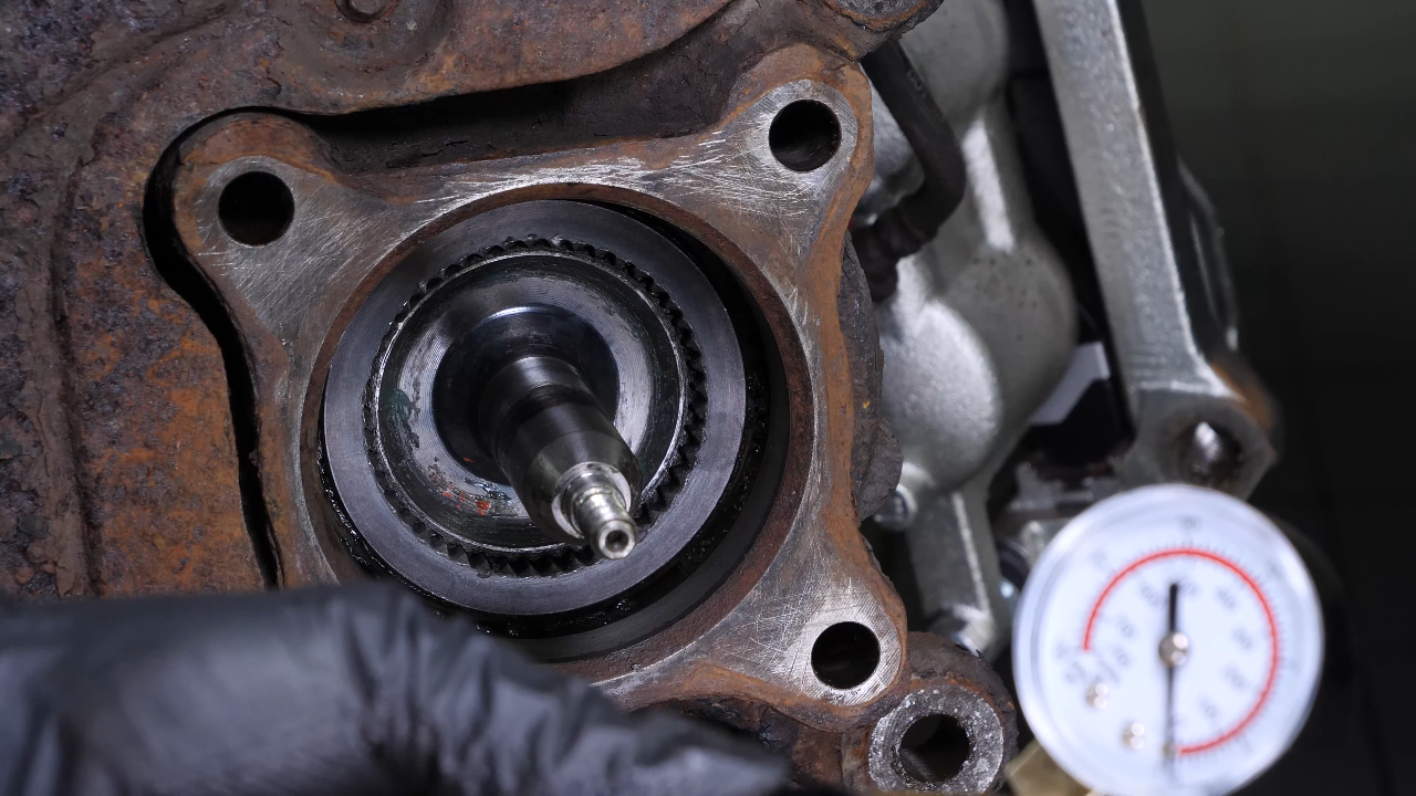 Install the wheel hub bearing